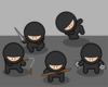 Cartoon Ninjas Clip Art